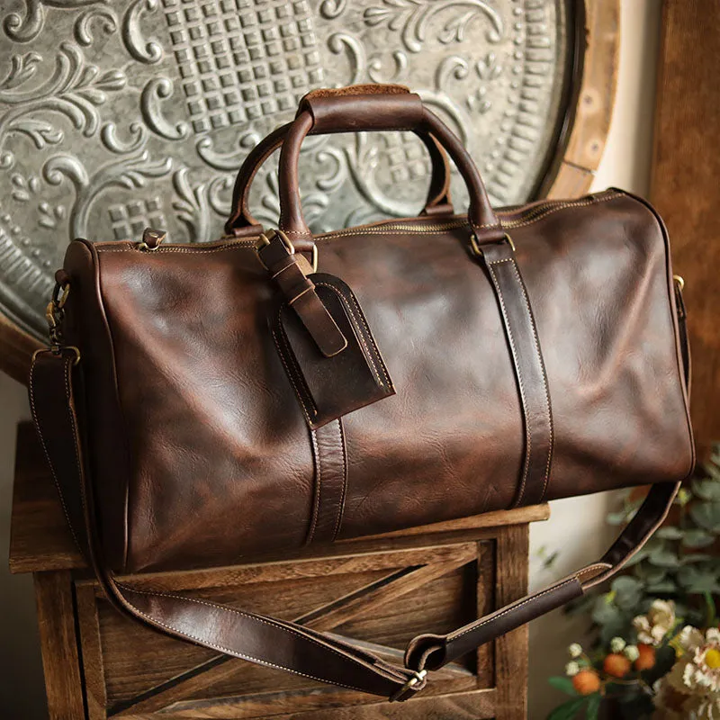 Leather Vintage Style Travel Bag