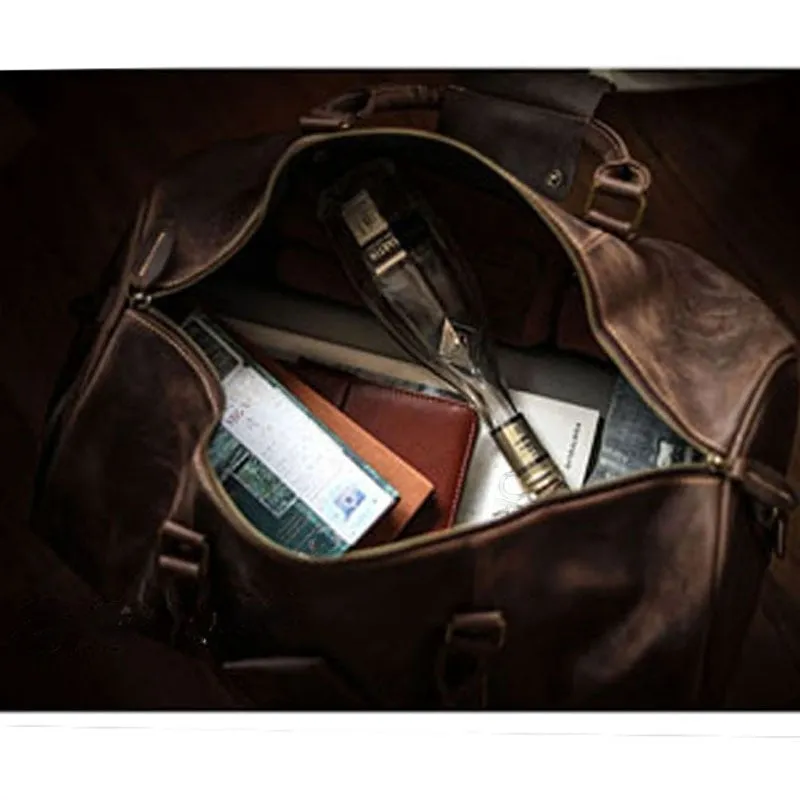 Leather Vintage Style Travel Bag
