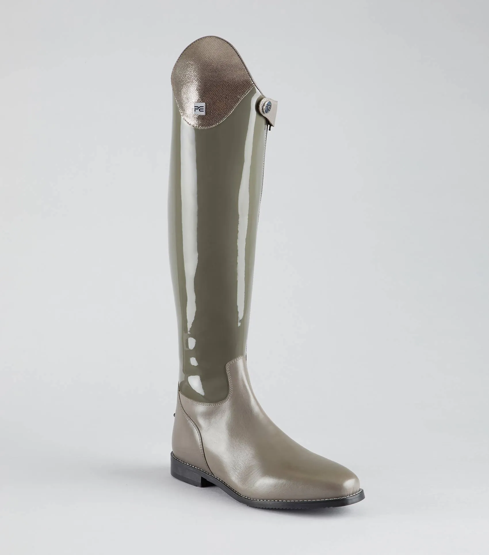 Levade Ladies Leather Dressage Riding Boot Grey (Wide Calf)