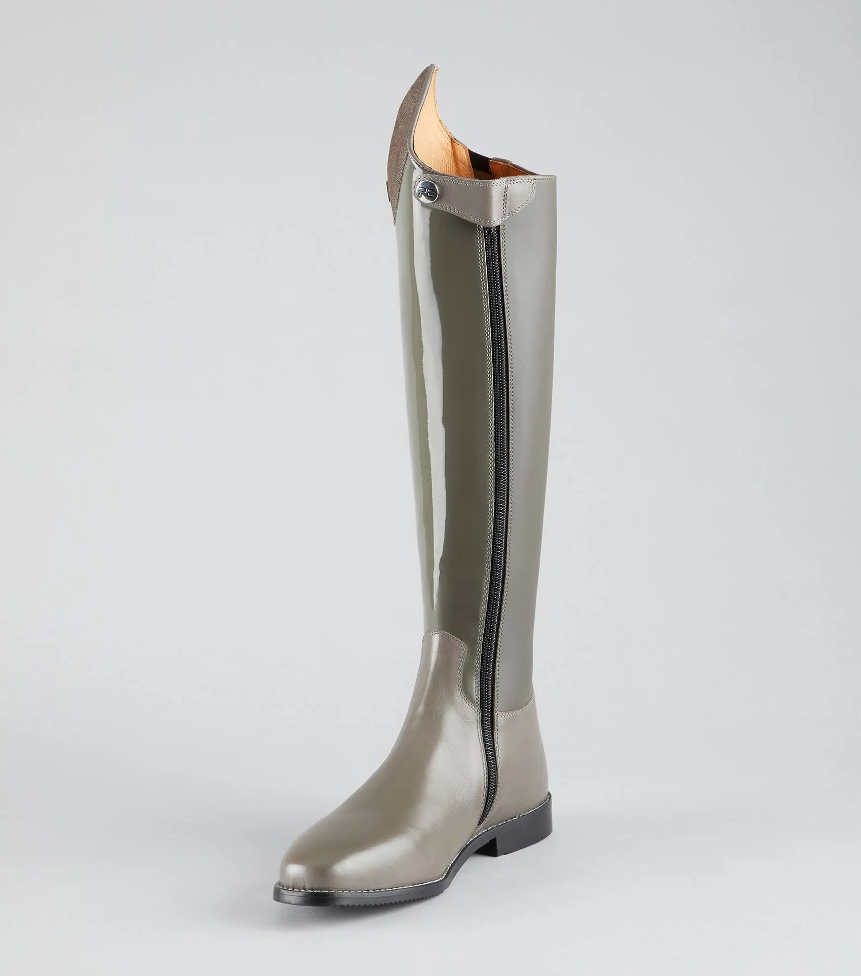 Levade Ladies Leather Dressage Riding Boot Grey (Wide Calf)