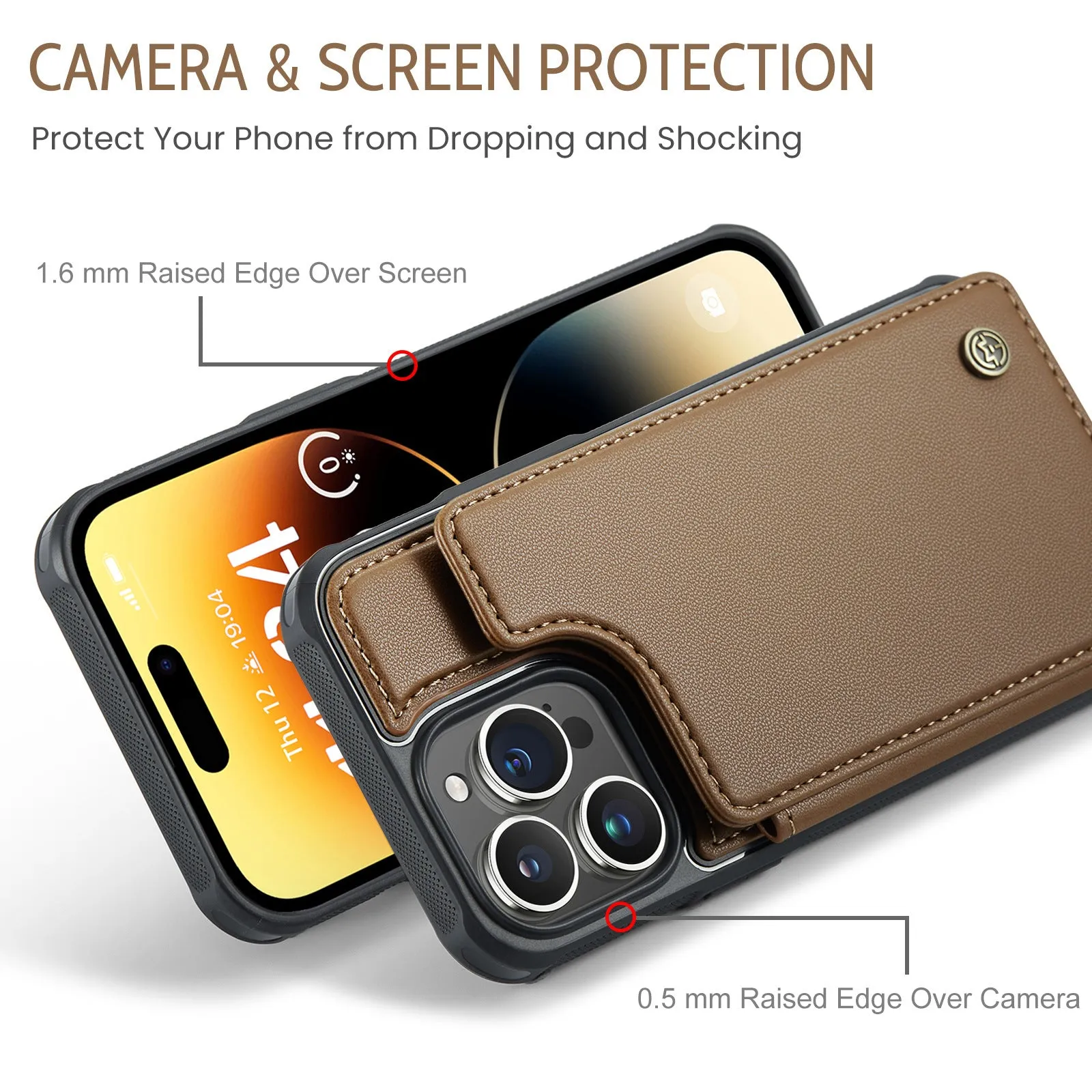 Luxury Leather Wallet Card Phone Case With Purse Flip Stand For iPhone