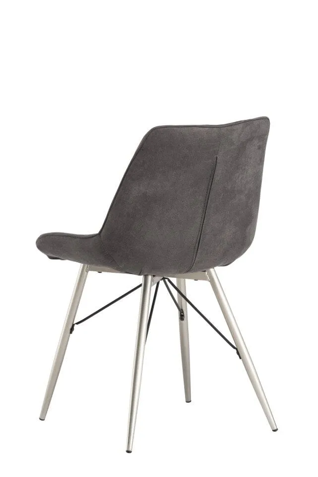 MACON DINING CHAIR GREY FABRIC
