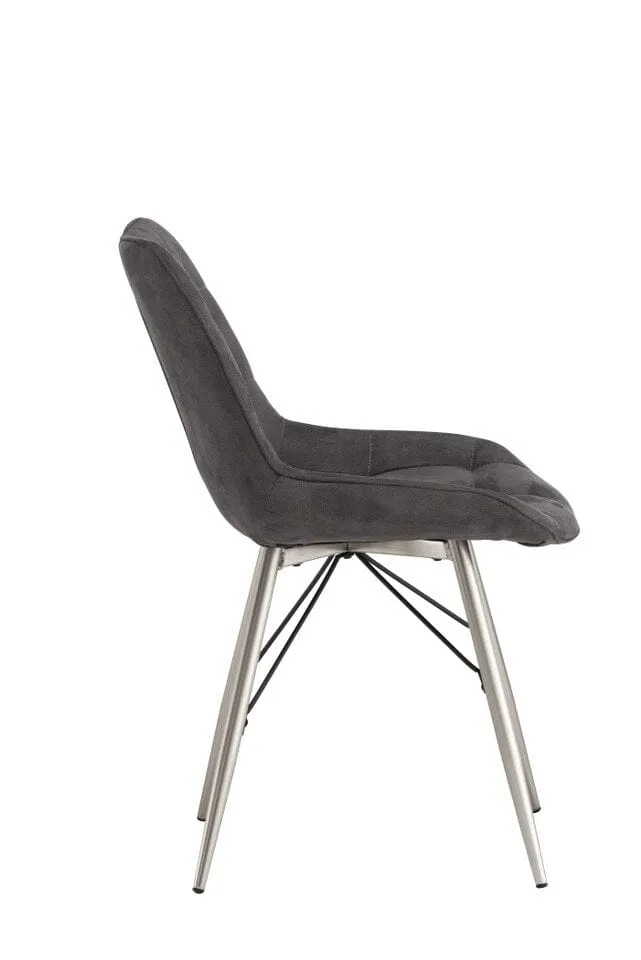 MACON DINING CHAIR GREY FABRIC