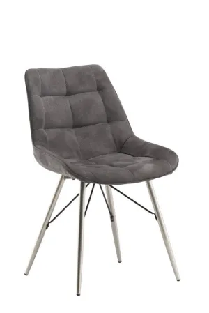 MACON DINING CHAIR GREY FABRIC