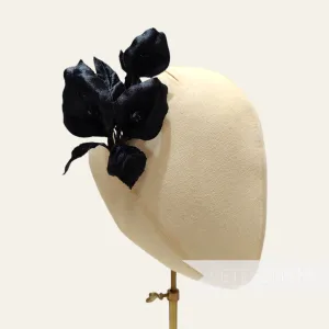 'Marlene' Velvet Calla Lily with Beaded Centre Millinery Mount