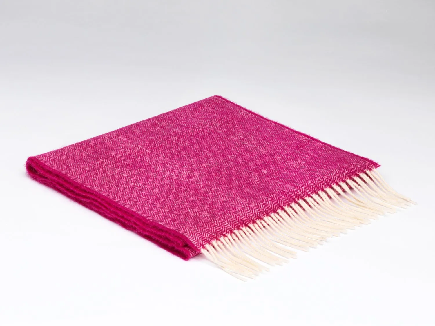 McNutt Raspberry Rose Herringbone Scarf