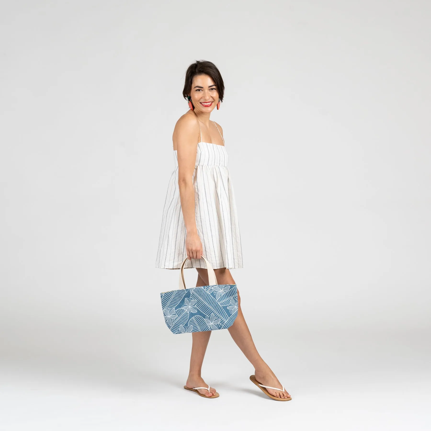 Mini Beach Bag Tote • Seaflower • Denim Collection