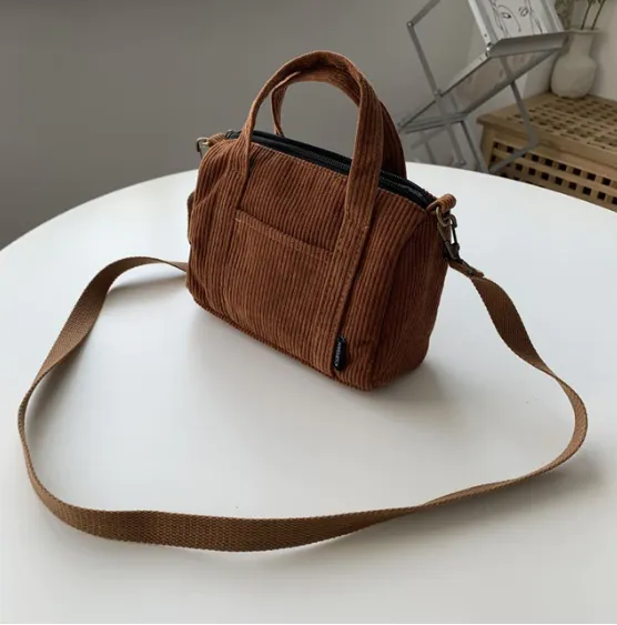 Mini Tote Bag Canvas Girls Purses Handbags Crossbody Mini Bags Interior Pocket With Zipper