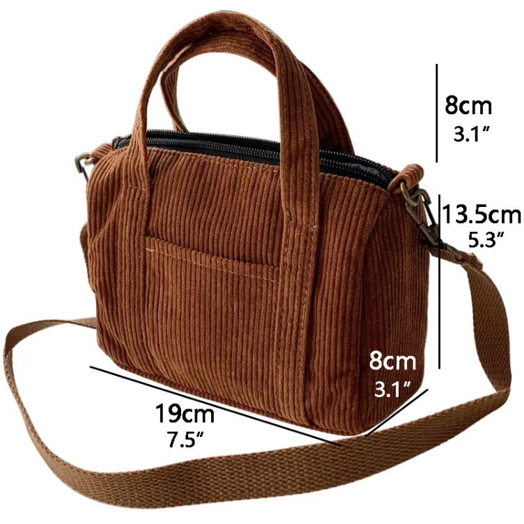 Mini Tote Bag Canvas Girls Purses Handbags Crossbody Mini Bags Interior Pocket With Zipper