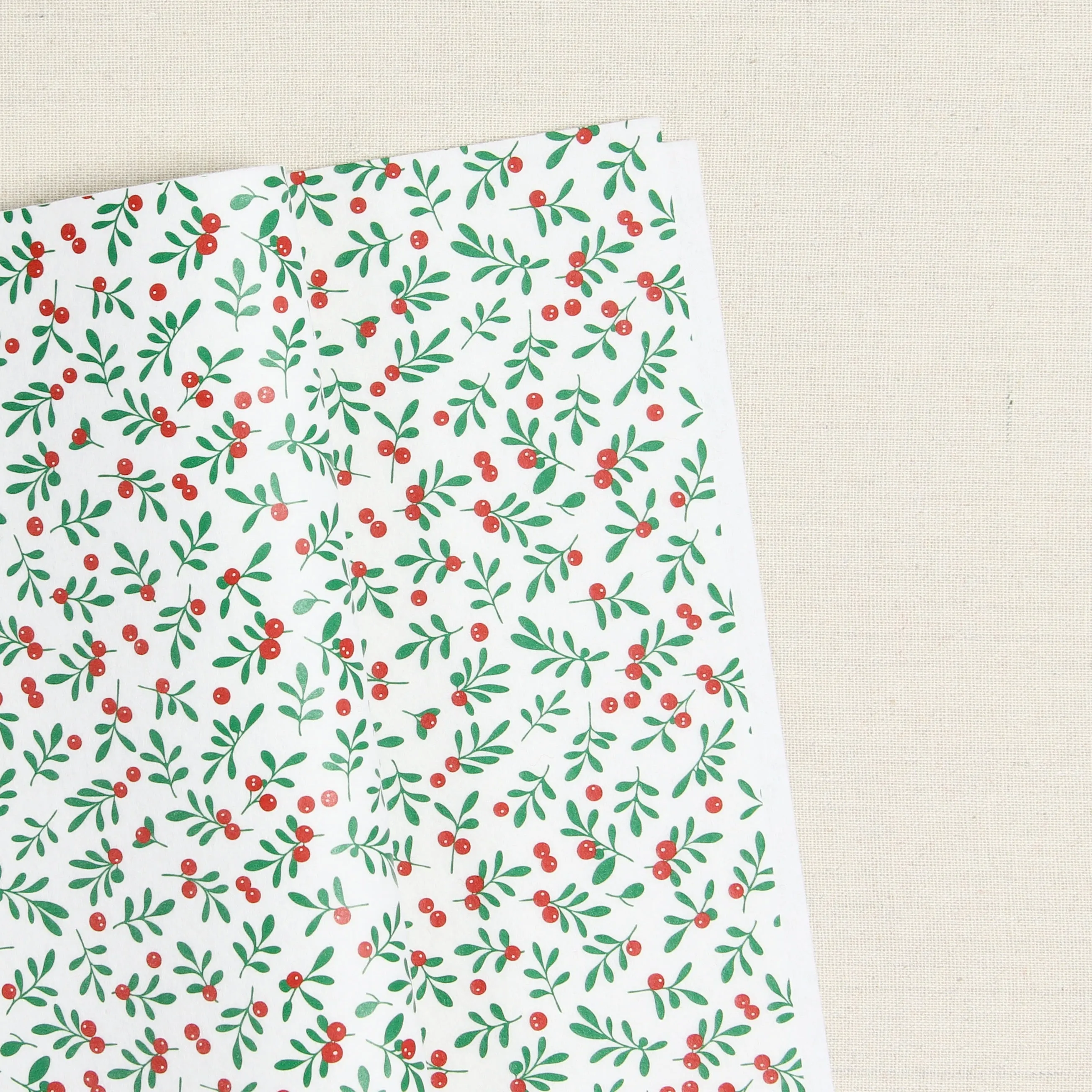 Mistletoe Printed Felt, White