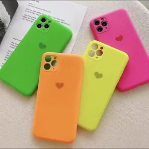 Neon Heart Liquid Silicone Case