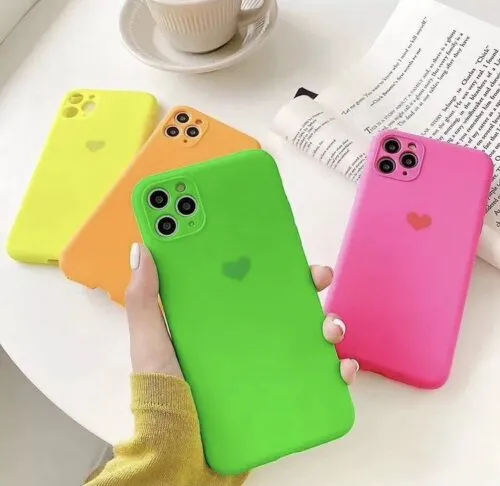 Neon Heart Liquid Silicone Case