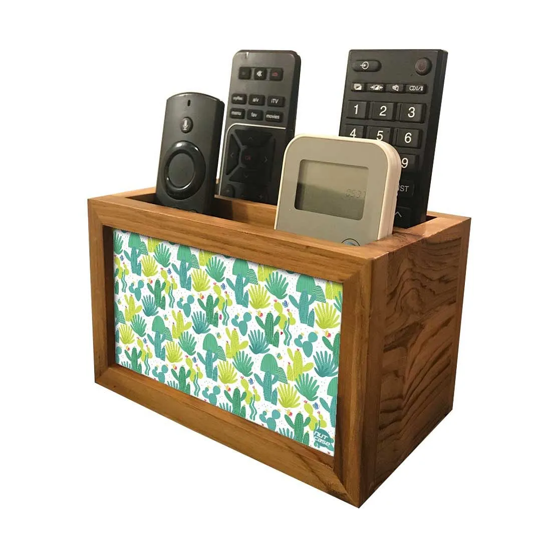 Organizer For TV AC Remotes -Cactus Art Green