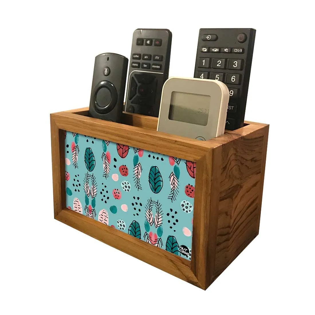 Organizer For TV AC Remotes - TEAL NATURE GARDEN