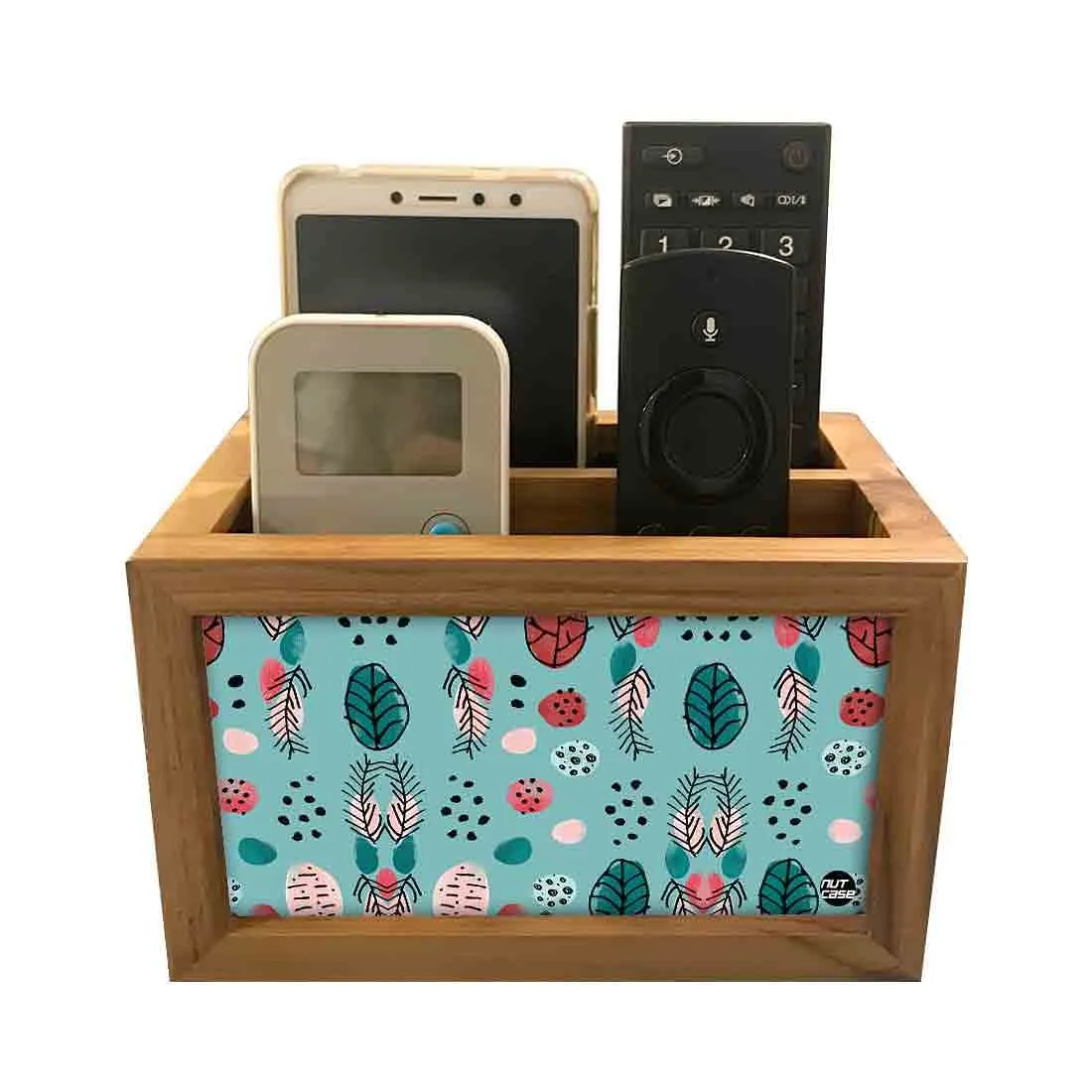 Organizer For TV AC Remotes - TEAL NATURE GARDEN