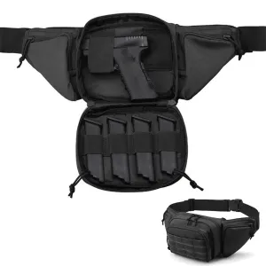 Outdoor Tactical Gun Waist Bag Holster Chest Military Combat Camping Sport Hunting Athletic Shoulder Sling Gun Holster Bag X261A