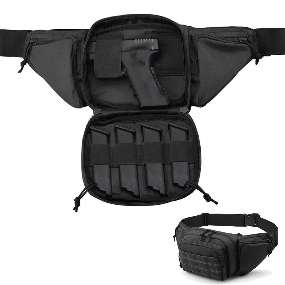 Outdoor Tactical Gun Waist Bag Holster Chest Military Combat Camping Sport Hunting Athletic Shoulder Sling Gun Holster Bag X261A
