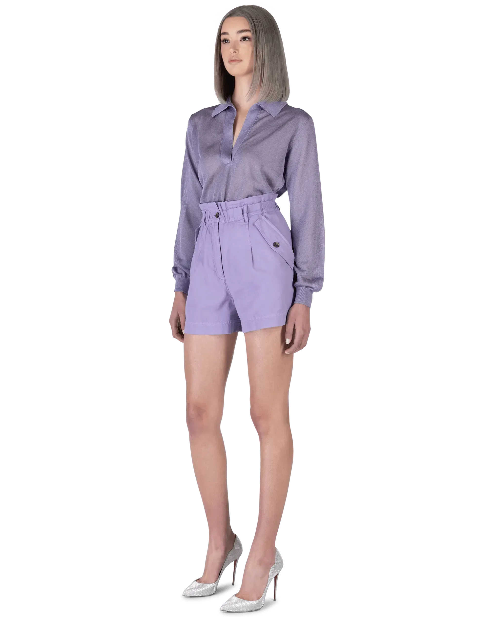 Paperbag Waist Cotton Shorts