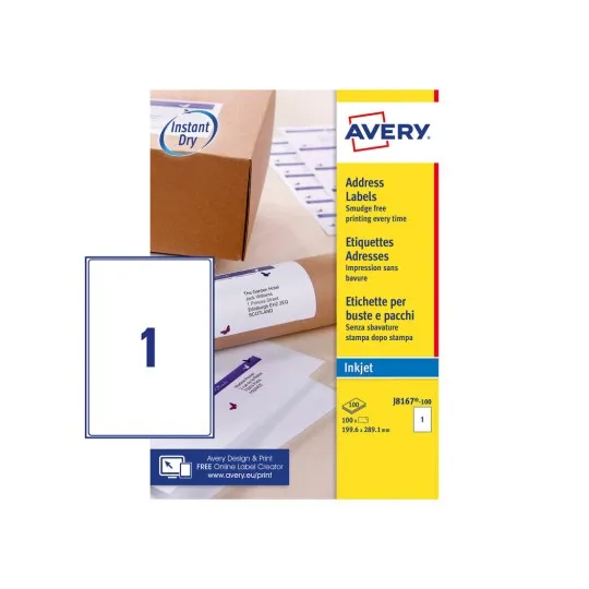 Parcel Labels199.6 x 289.1 mm, Inkjet, white