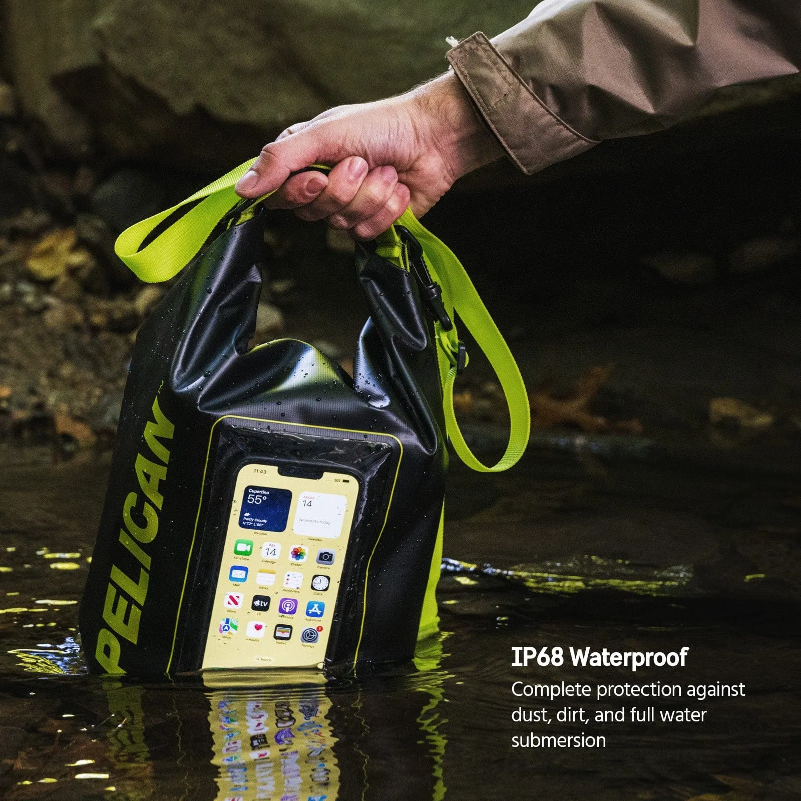 Pelican Marine 5L Dry Bag (Black / Yellow)