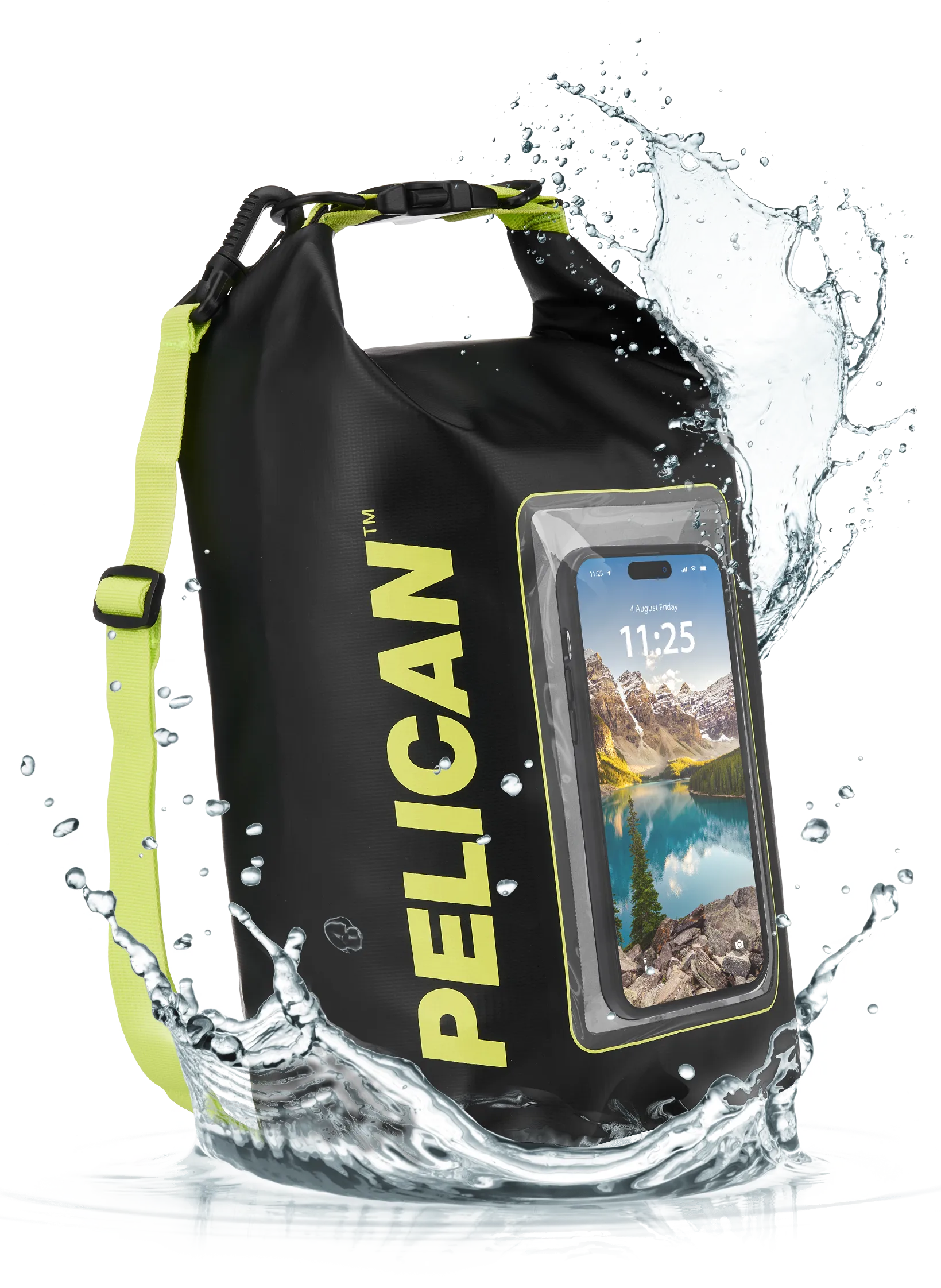 Pelican Marine 5L Dry Bag (Black / Yellow)
