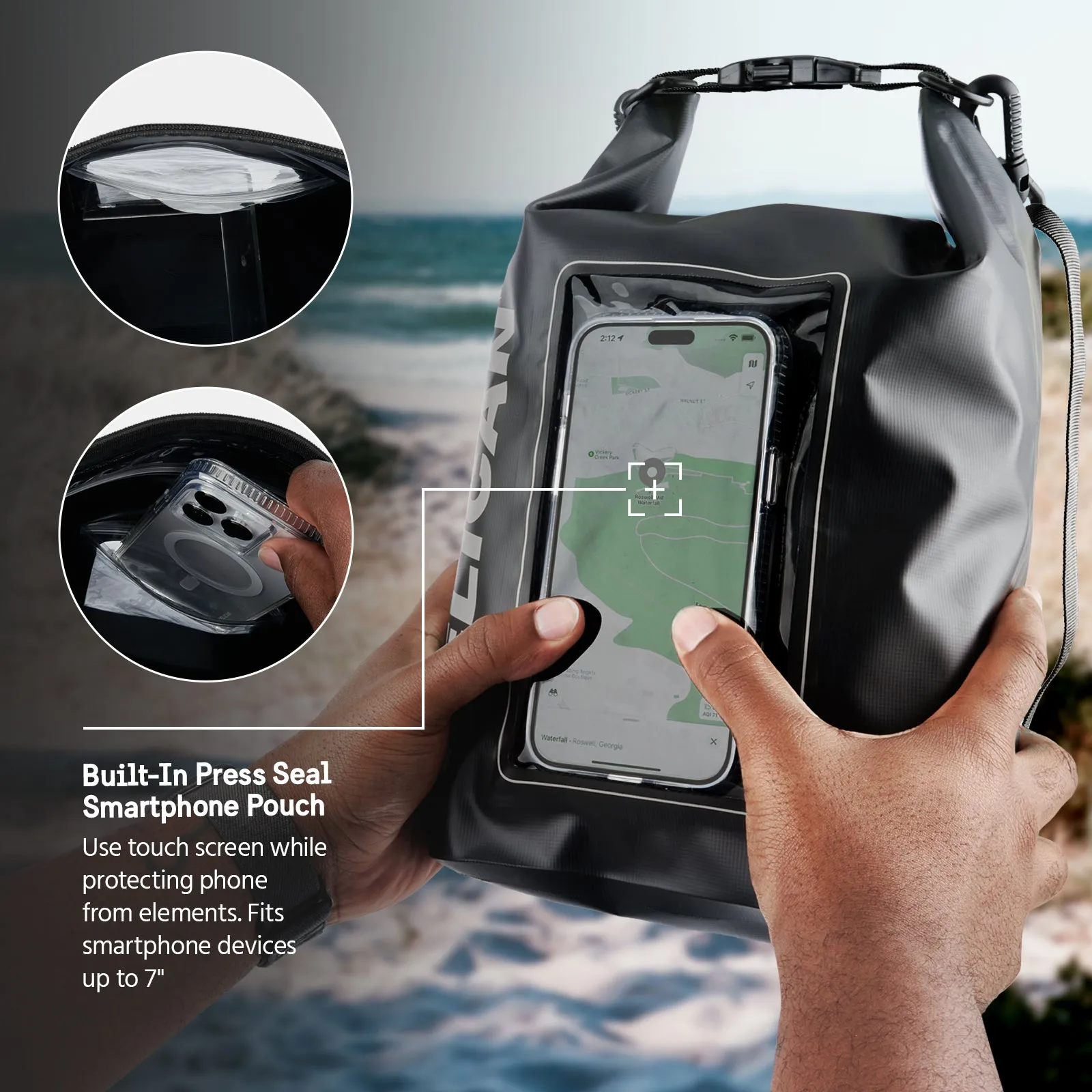 Pelican Marine 5L Dry Bag (Stealth Black)