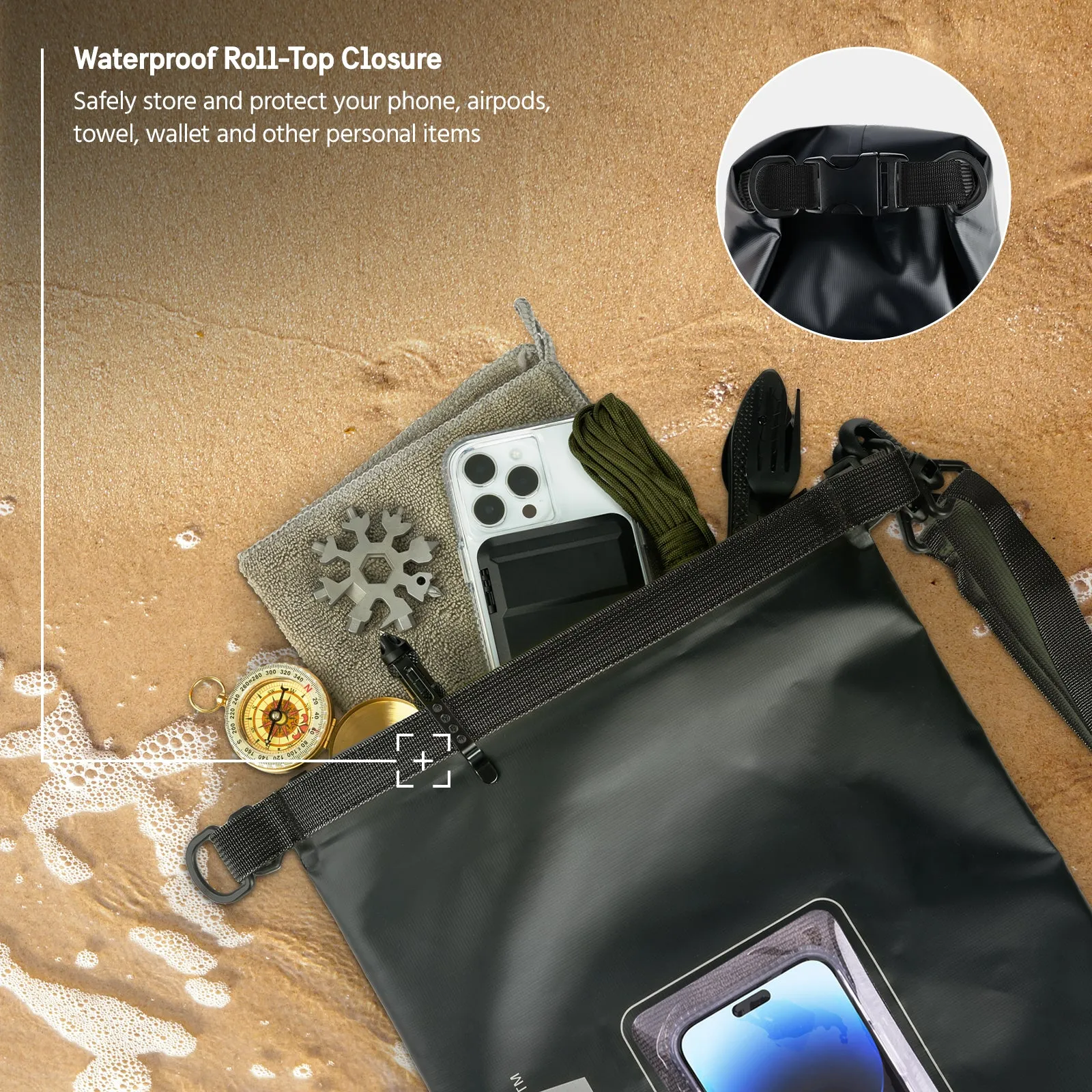 Pelican Marine 5L Dry Bag (Stealth Black)