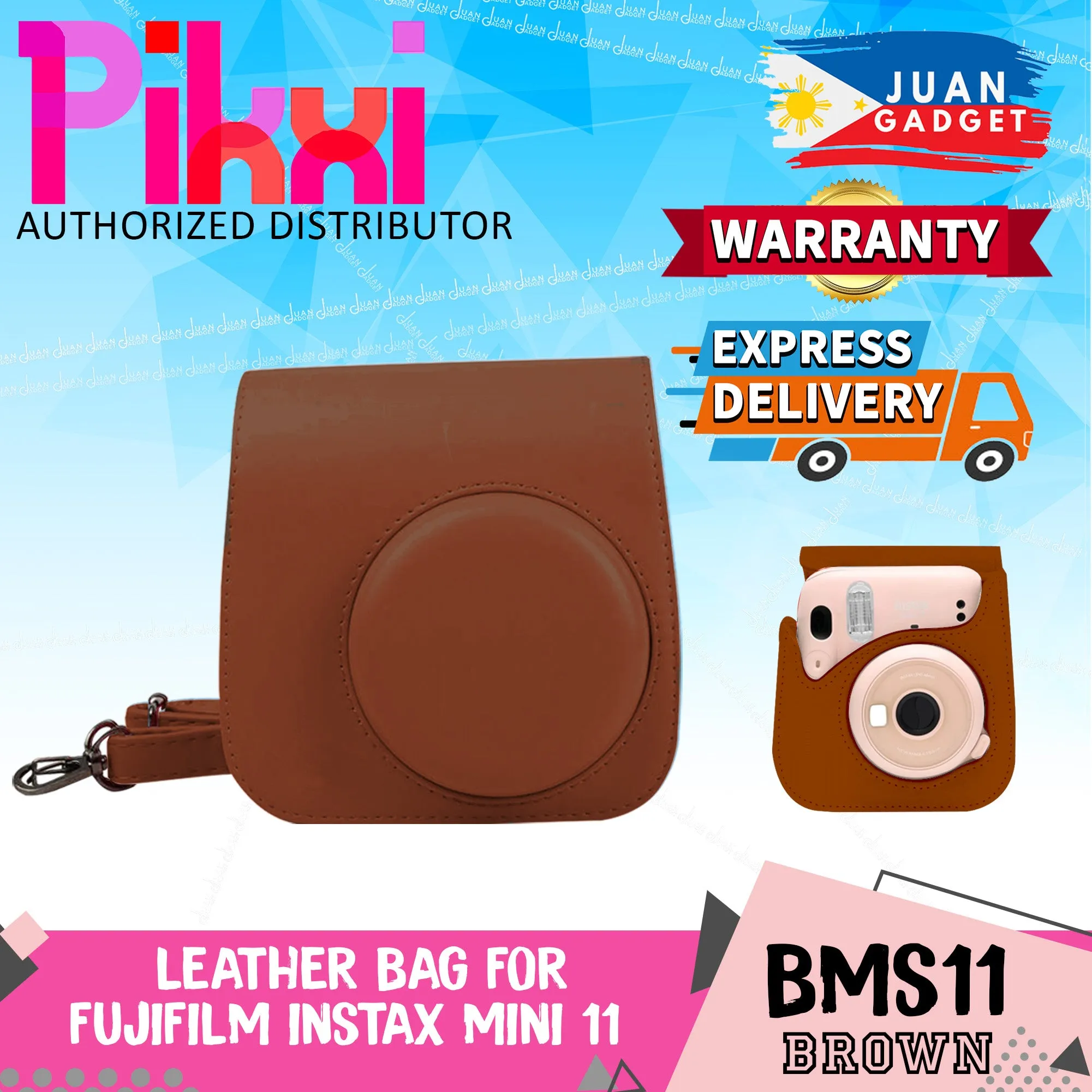 PIKXI BMS11 Fujifilm Instax Mini 11 Leather Camera Case Bag