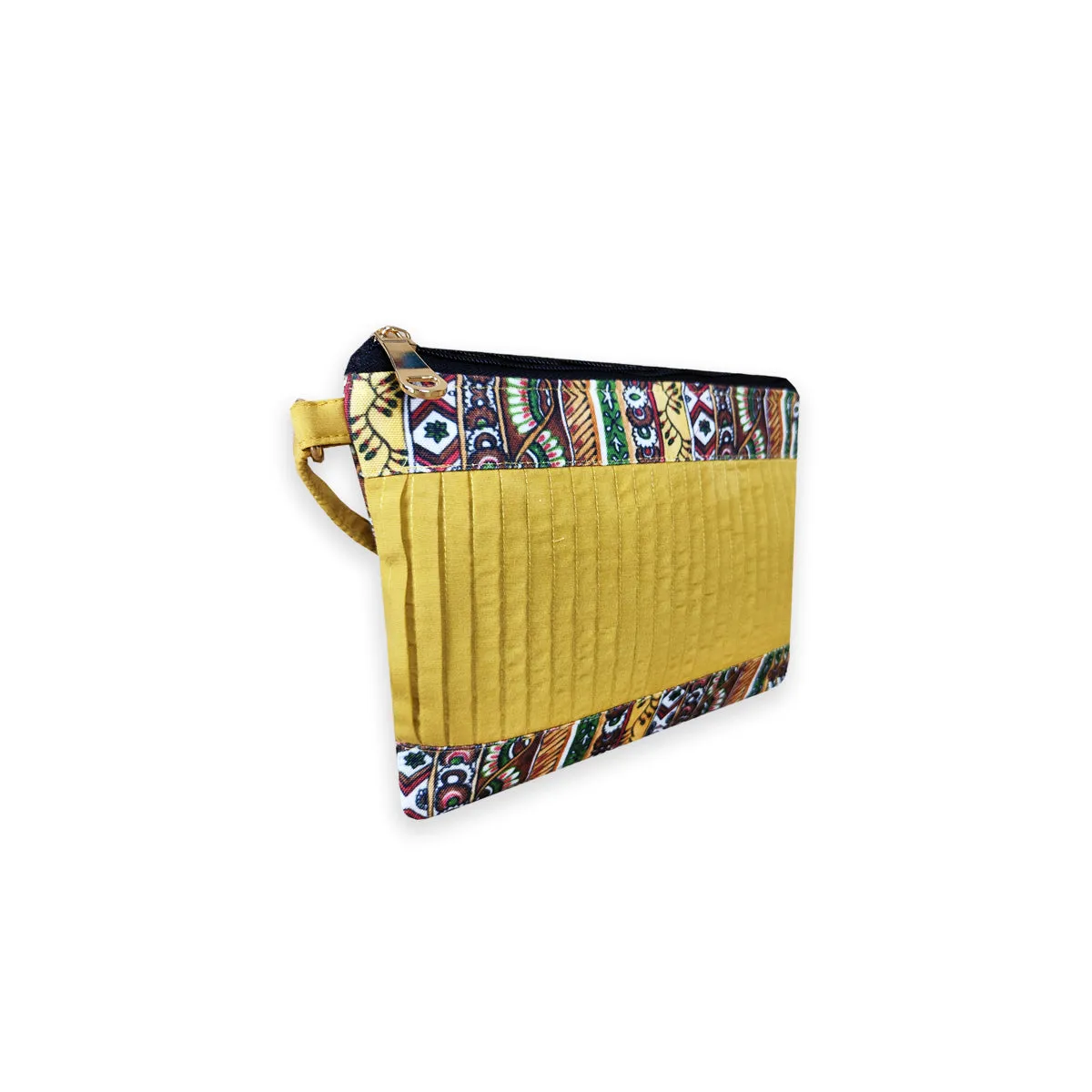 Pleated Mustard Yellow Sling Bag