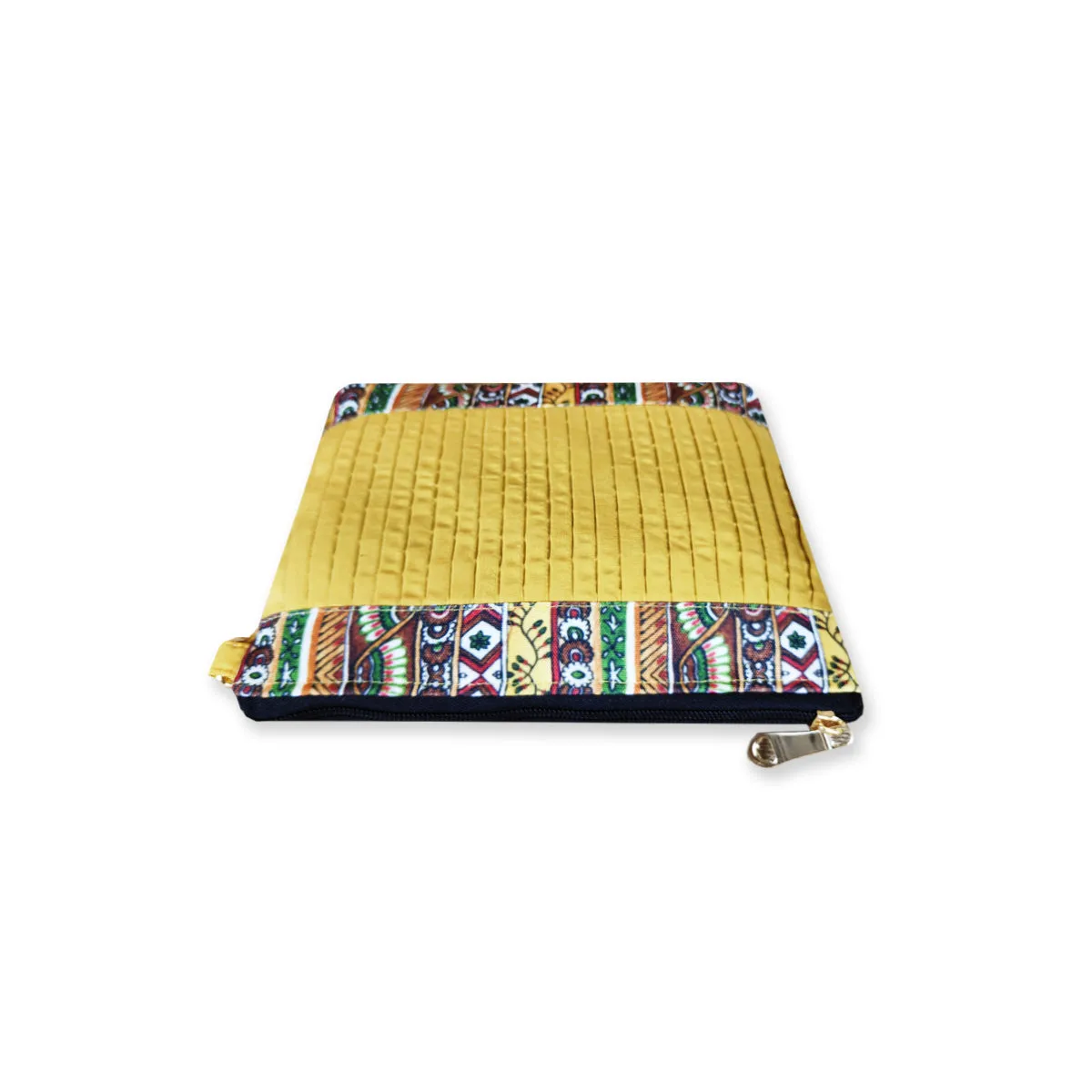 Pleated Mustard Yellow Sling Bag