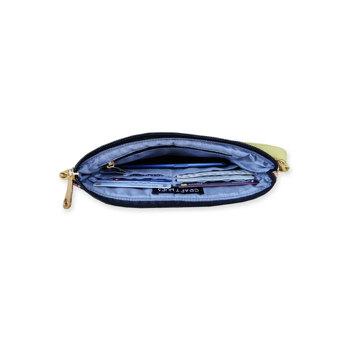 Pleated Mustard Yellow Sling Bag