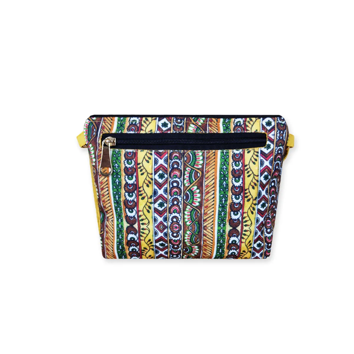 Pleated Mustard Yellow Sling Bag