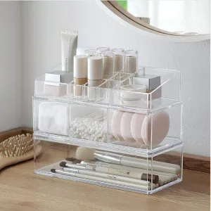 Portable Transparent Makeup Organizer Storage