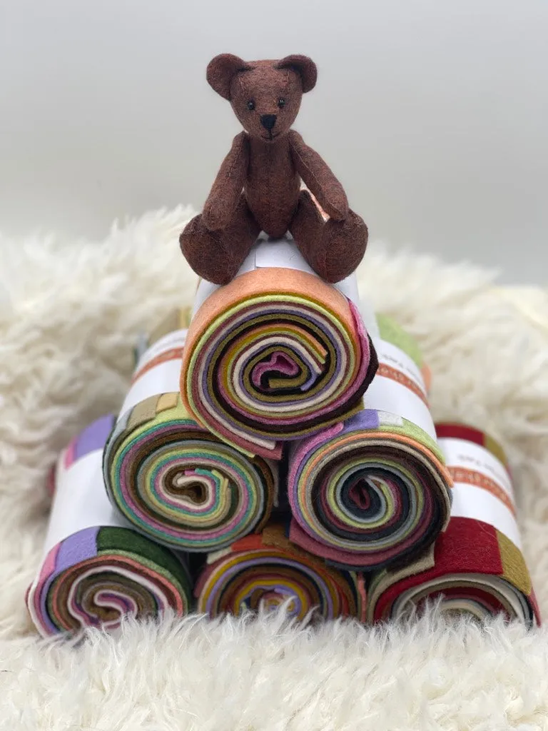 Printed Pattern - 4" Mini Jointed Felt Teddy Bear Sewing Pattern & Instructions - By Meemaw Made