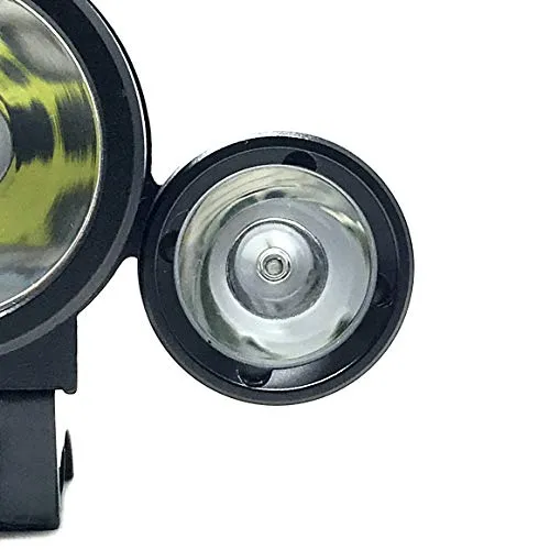 PS1200 Front & OPTIKS 210 Rear Police Patrol Bike Light - Red/Blue Strobe LED - Rechargeable - Water Proof - 5 Modes