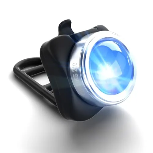 PS1200 Front & OPTIKS 210 Rear Police Patrol Bike Light - Red/Blue Strobe LED - Rechargeable - Water Proof - 5 Modes