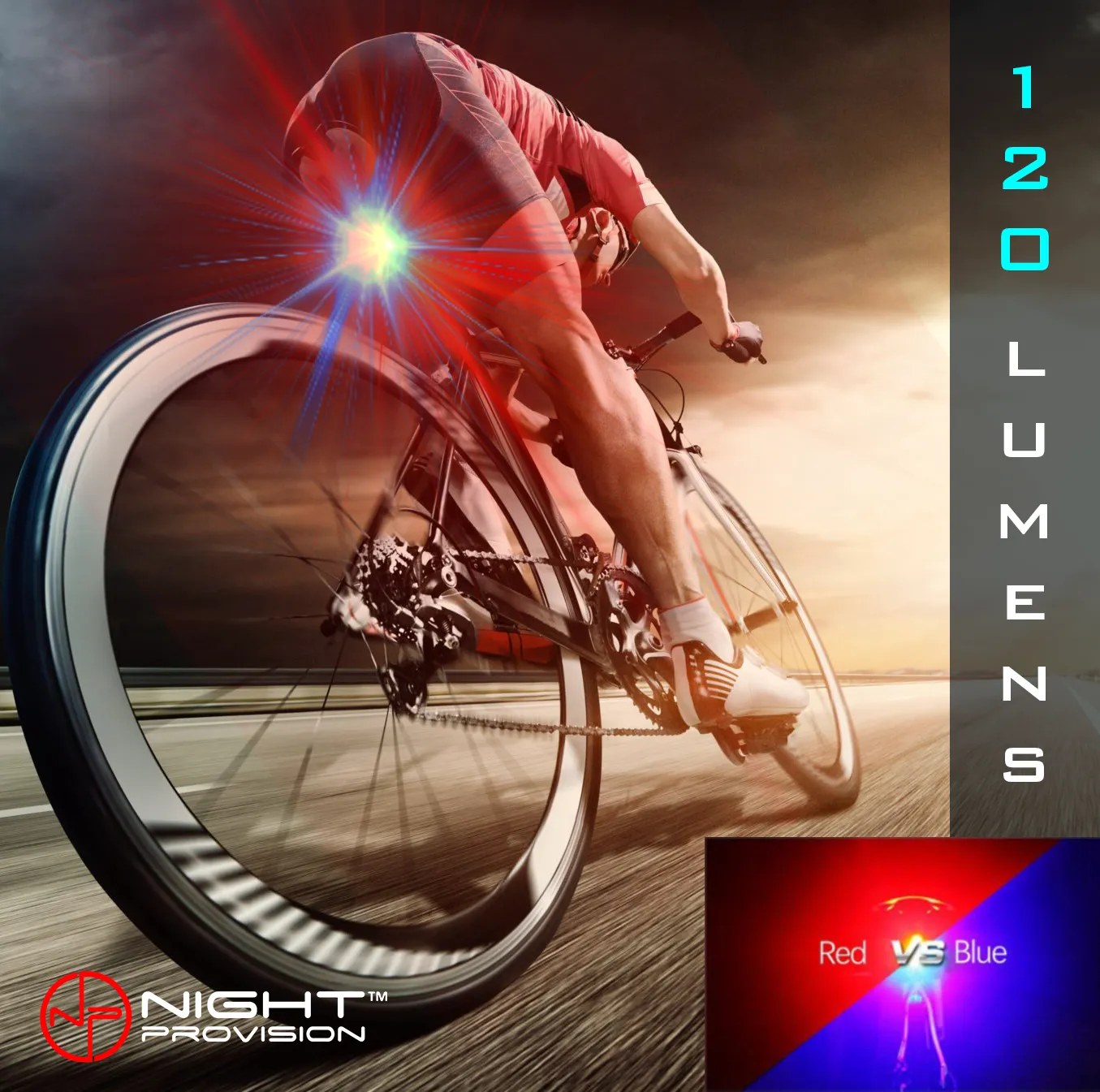 PSR-120 | POLICE PATROL RED/BLUE STROBE - ALTERNATING 120 LUMENS