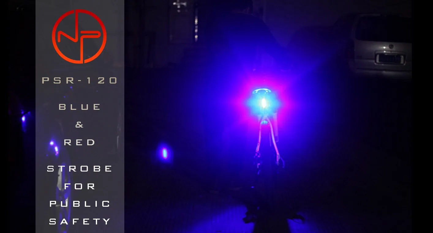 PSR-120 | POLICE PATROL RED/BLUE STROBE - ALTERNATING 120 LUMENS