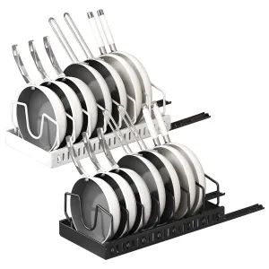 Pull Out Pots and Pans Organizer with 8 Adjustable Dividers