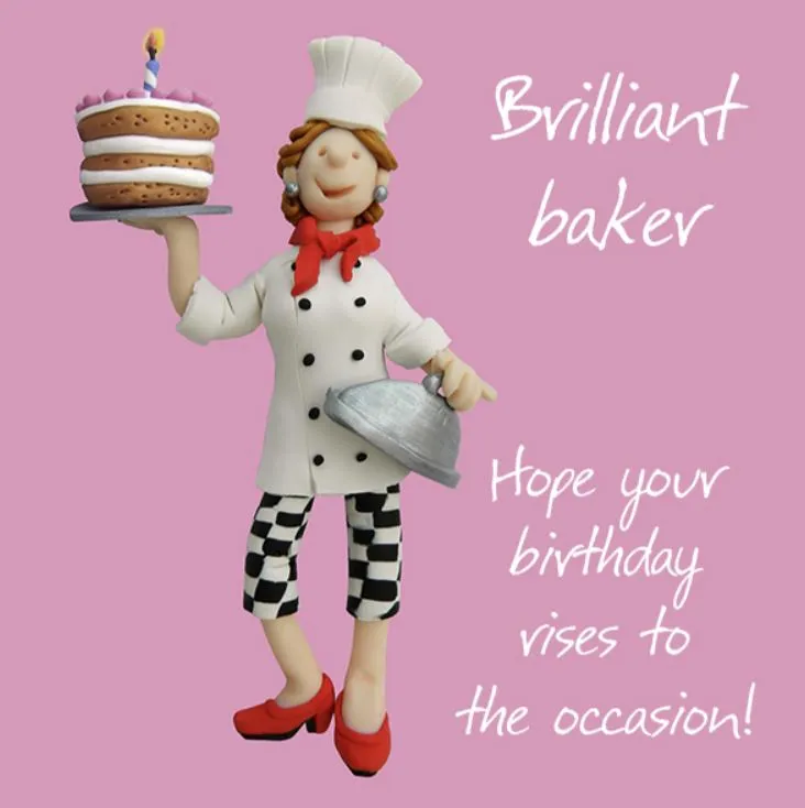 "Brilliant Baker" Birthday Greeting Card from Holy Mackerel