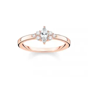 Rose Gold Zirconia Vintage Stacking Ring TR2325-416-14