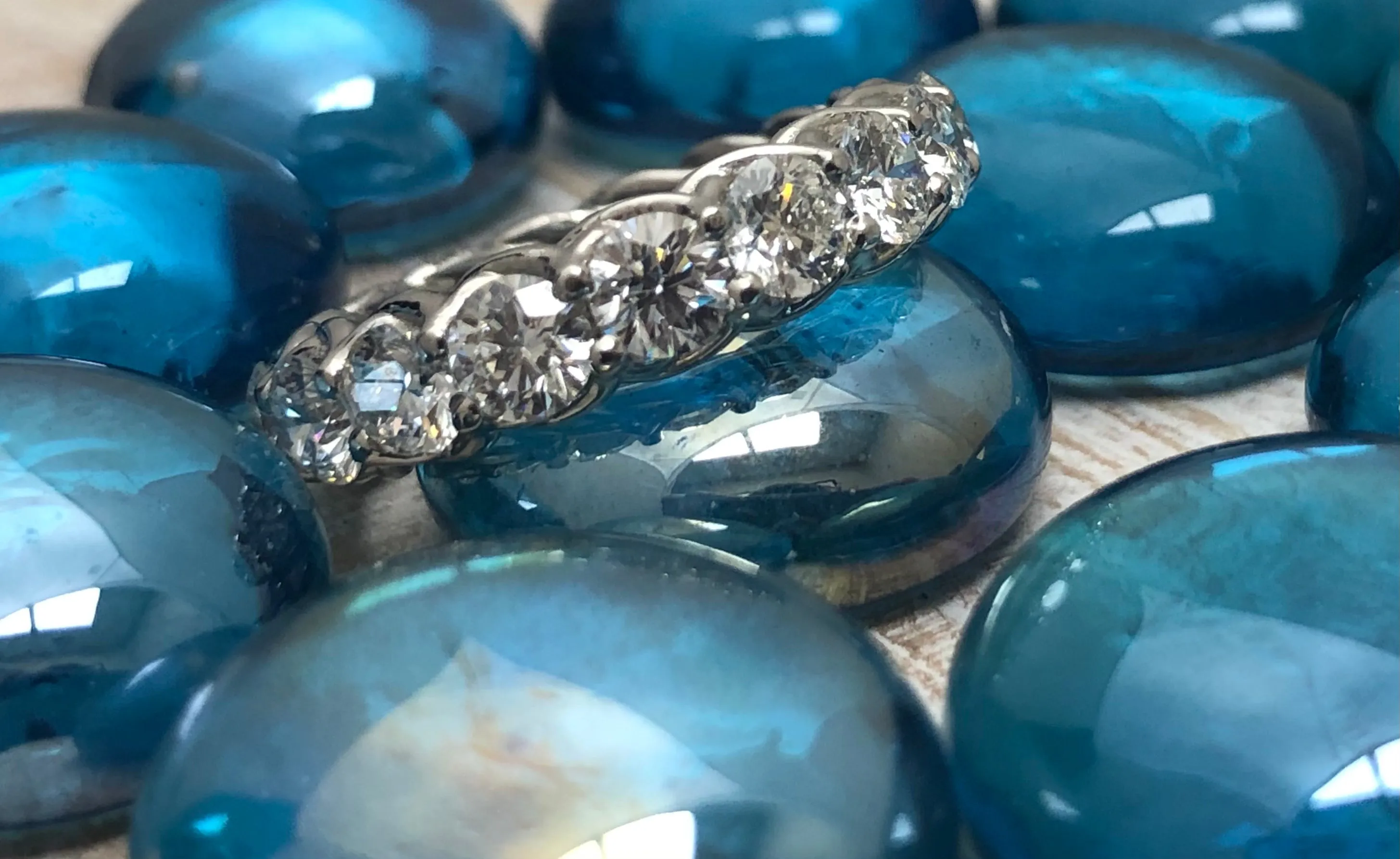 Round Brilliant Cut Diamond Platinum Eternity Band