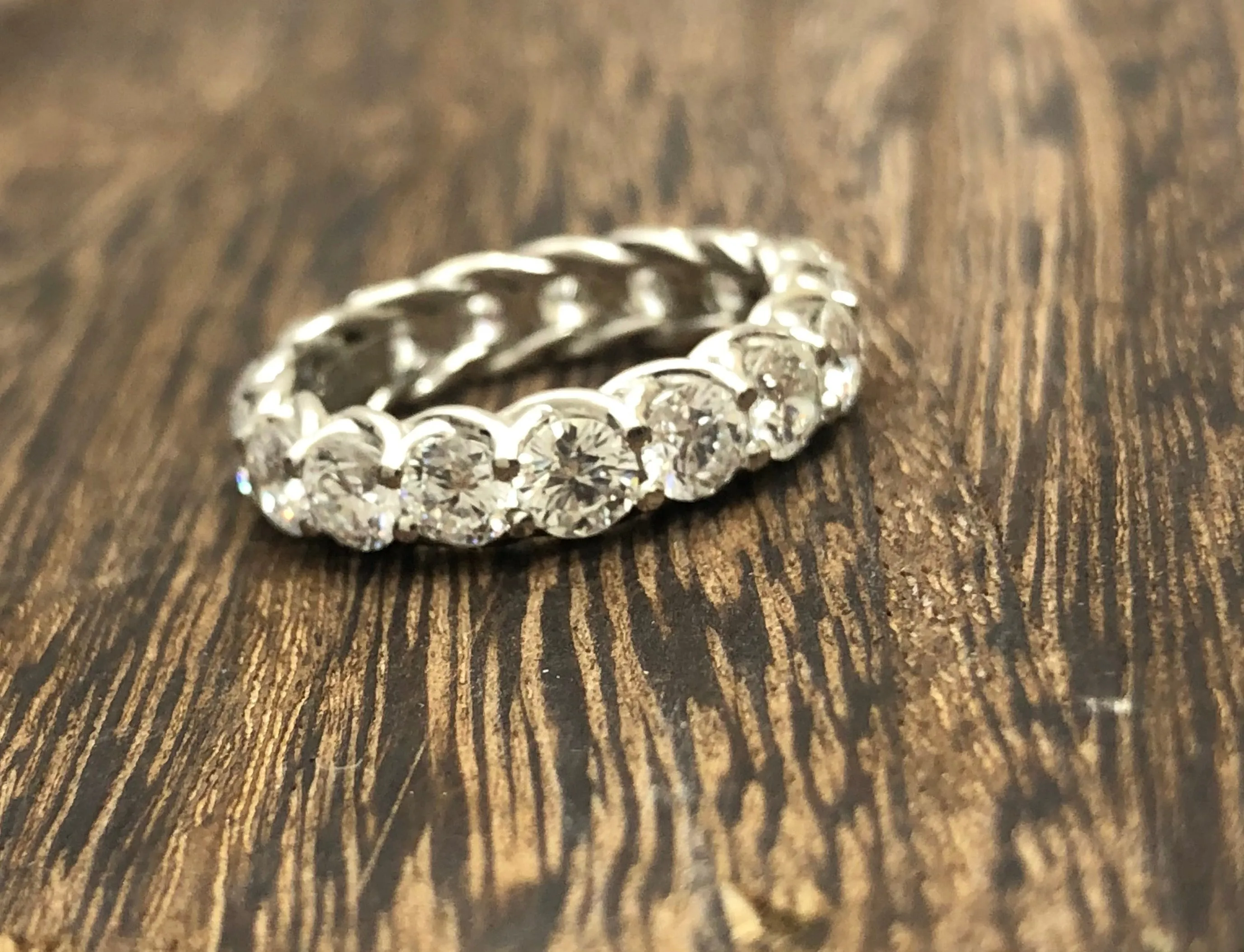 Round Brilliant Cut Diamond Platinum Eternity Band
