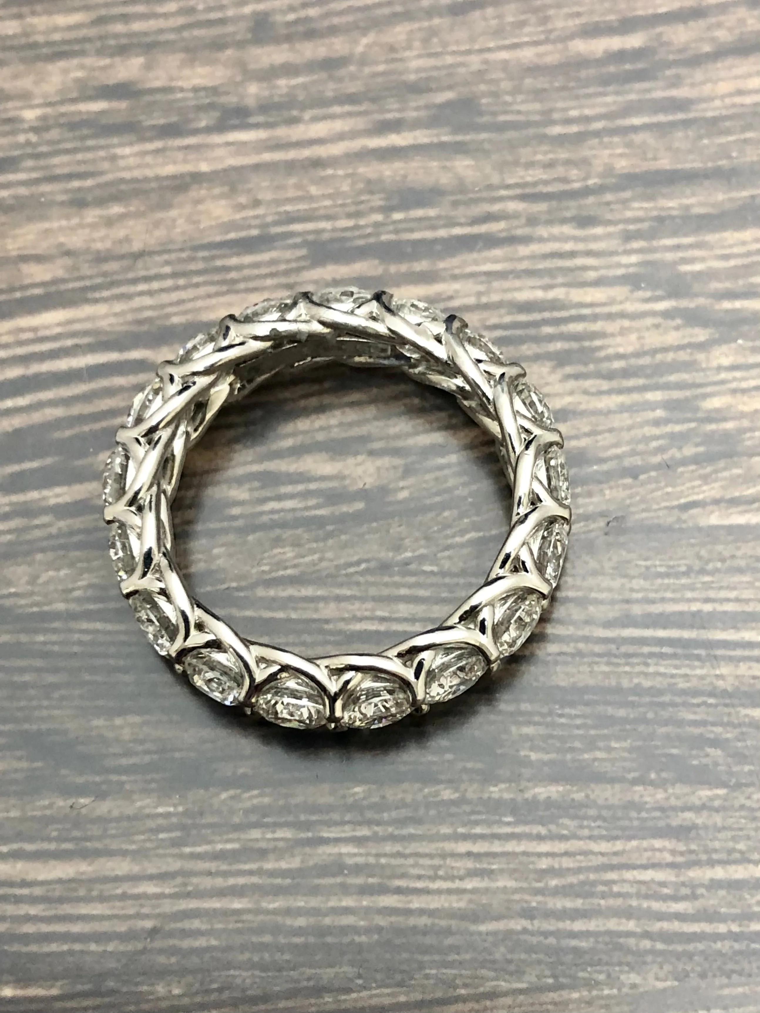 Round Brilliant Cut Diamond Platinum Eternity Band