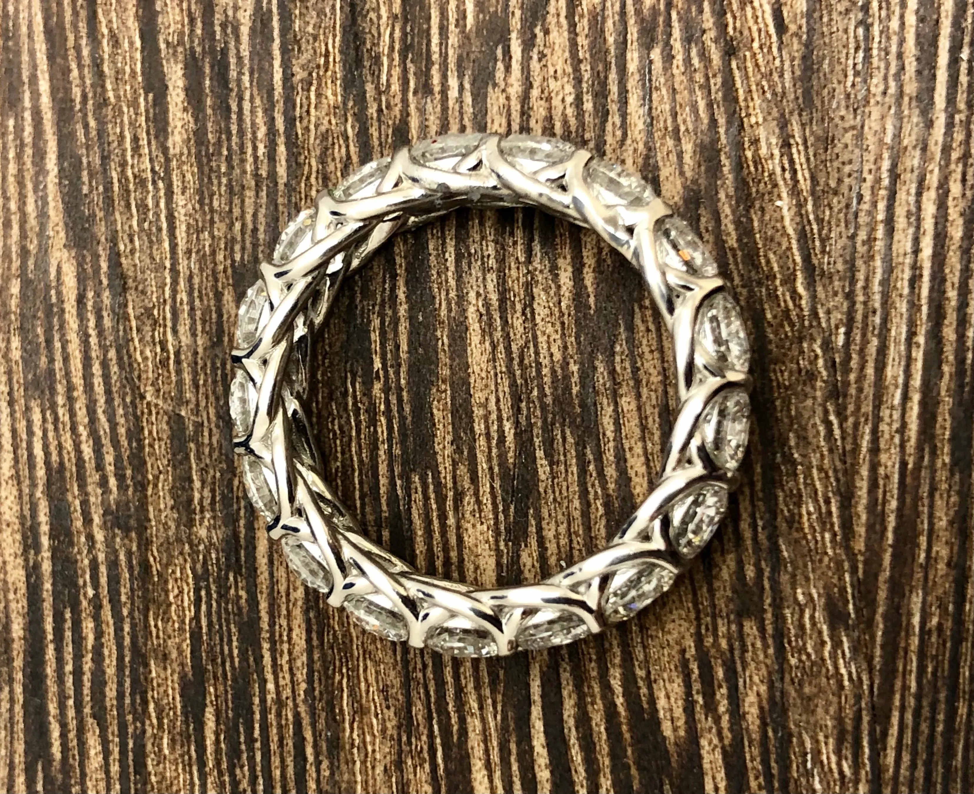 Round Brilliant Cut Diamond Platinum Eternity Band