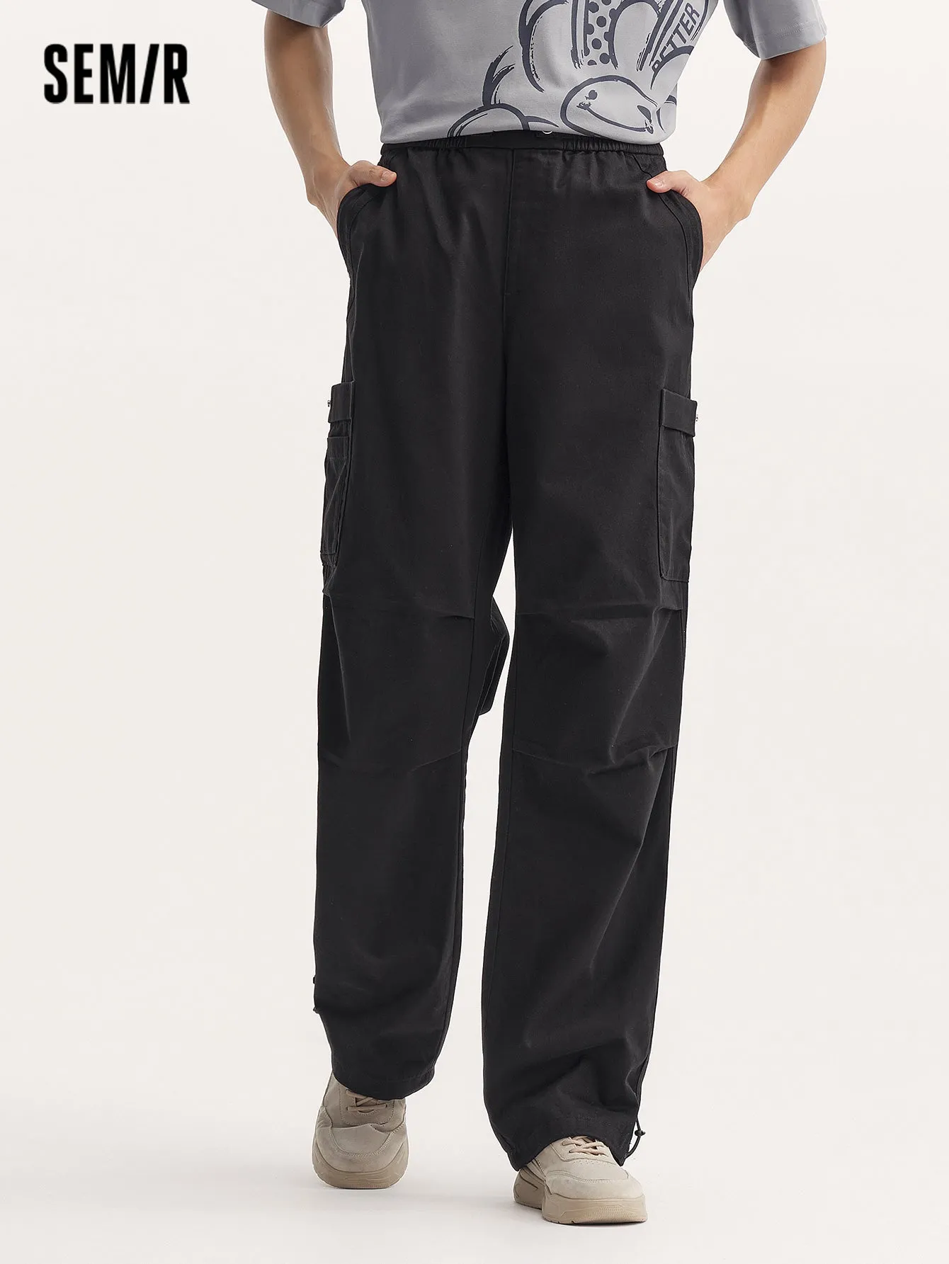 Semir Men Loose Fit Straight Leg TrousersCasual Trousers