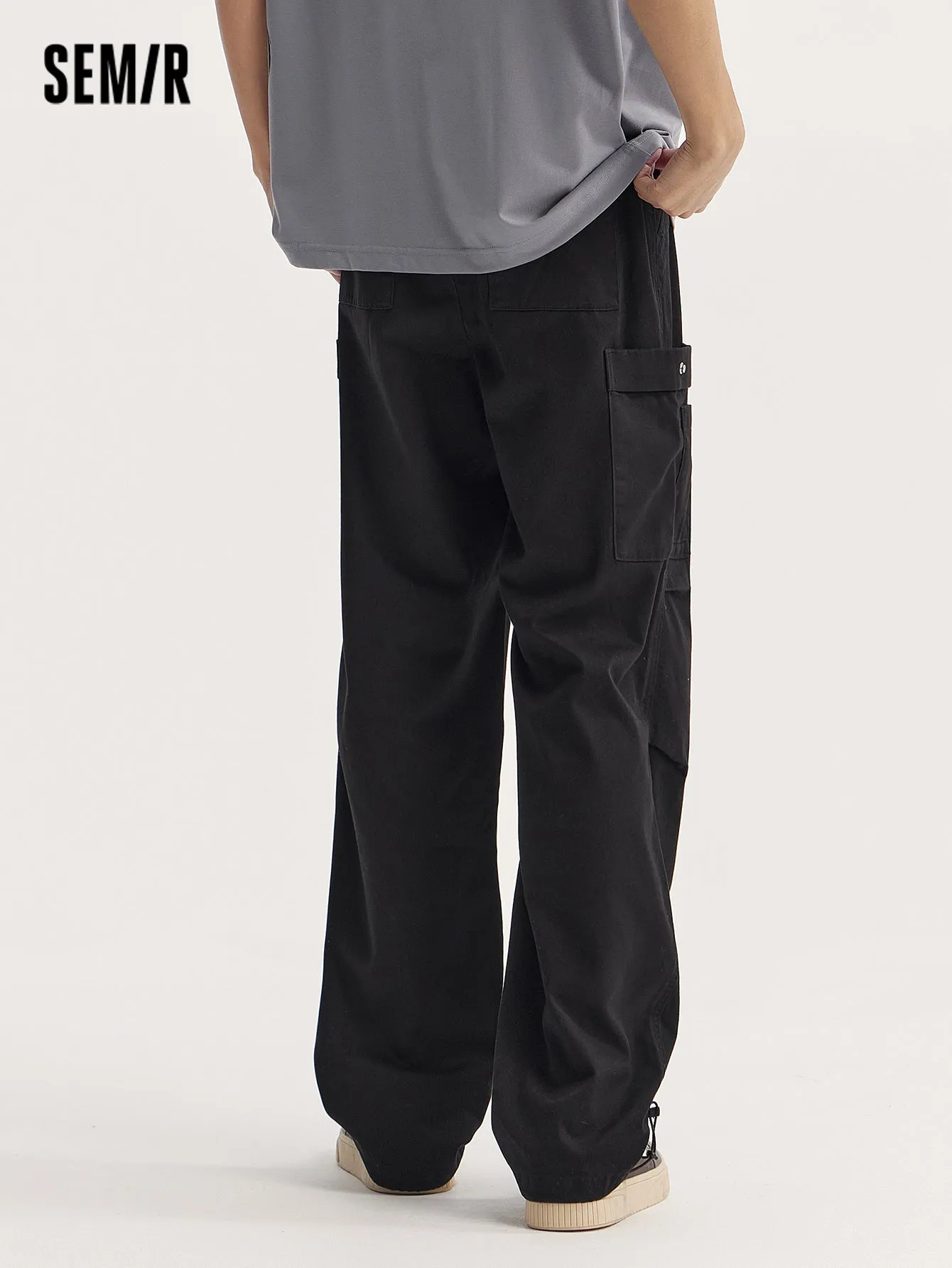 Semir Men Loose Fit Straight Leg TrousersCasual Trousers