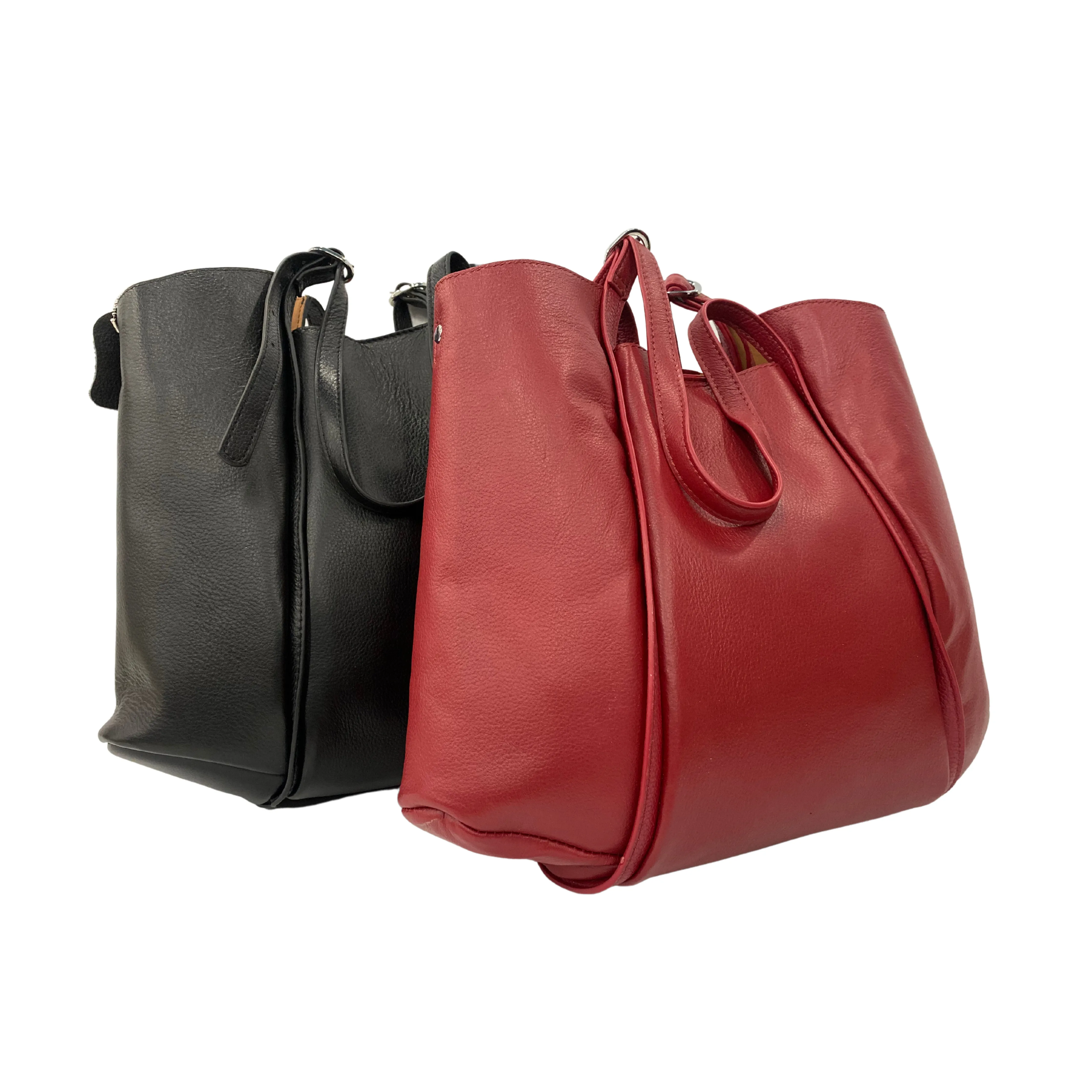 Shell Shaped Genuine Leather Casual Handbag - Multiple Colors