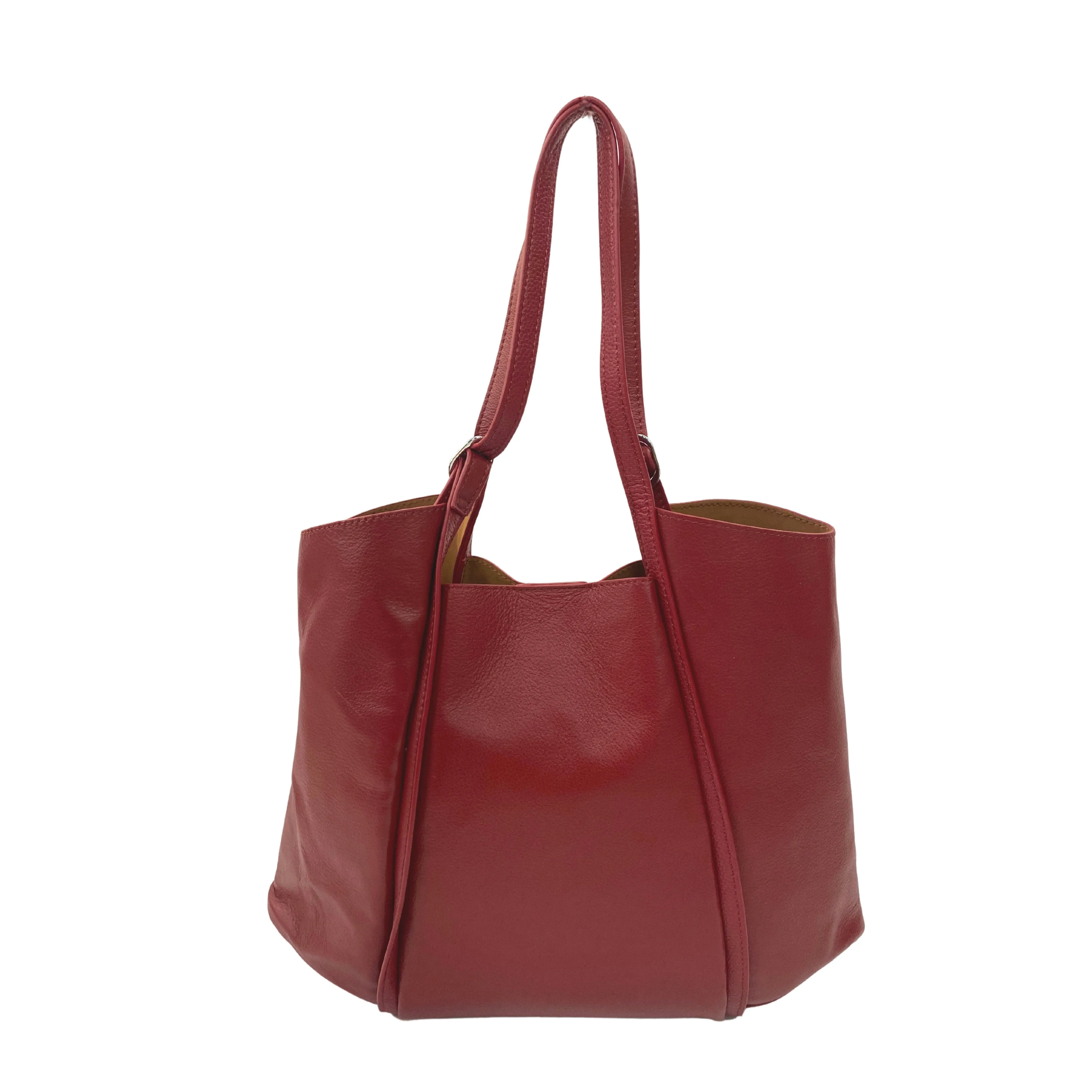 Shell Shaped Genuine Leather Casual Handbag - Multiple Colors
