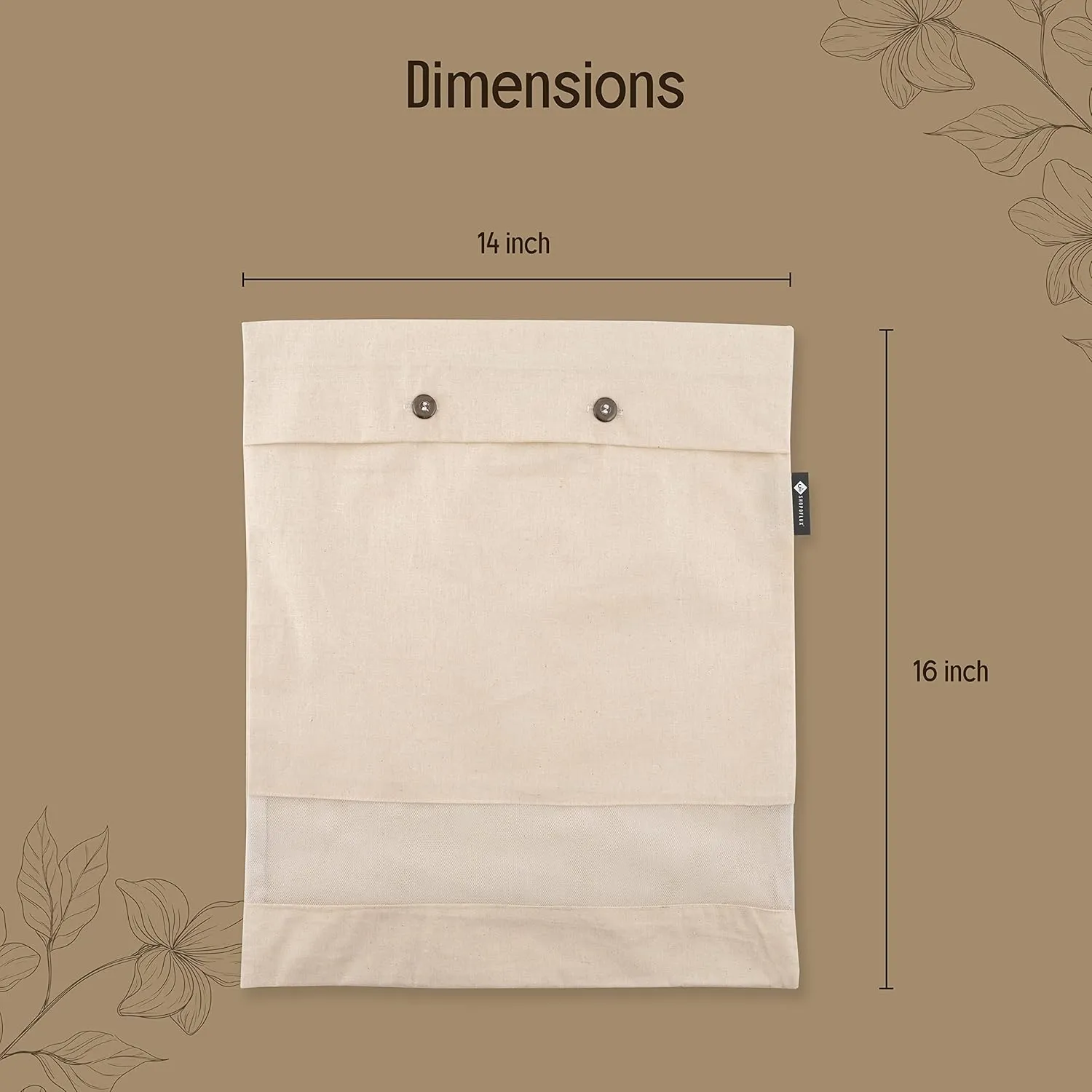 SHOPOFLUX Cotton Saree Covers 12 Pieces | Saree Bags | Clothes Bag for Travelling and Wardrobe Organizer with Transparent Mesh Window (16 x 14 Inches) (12)